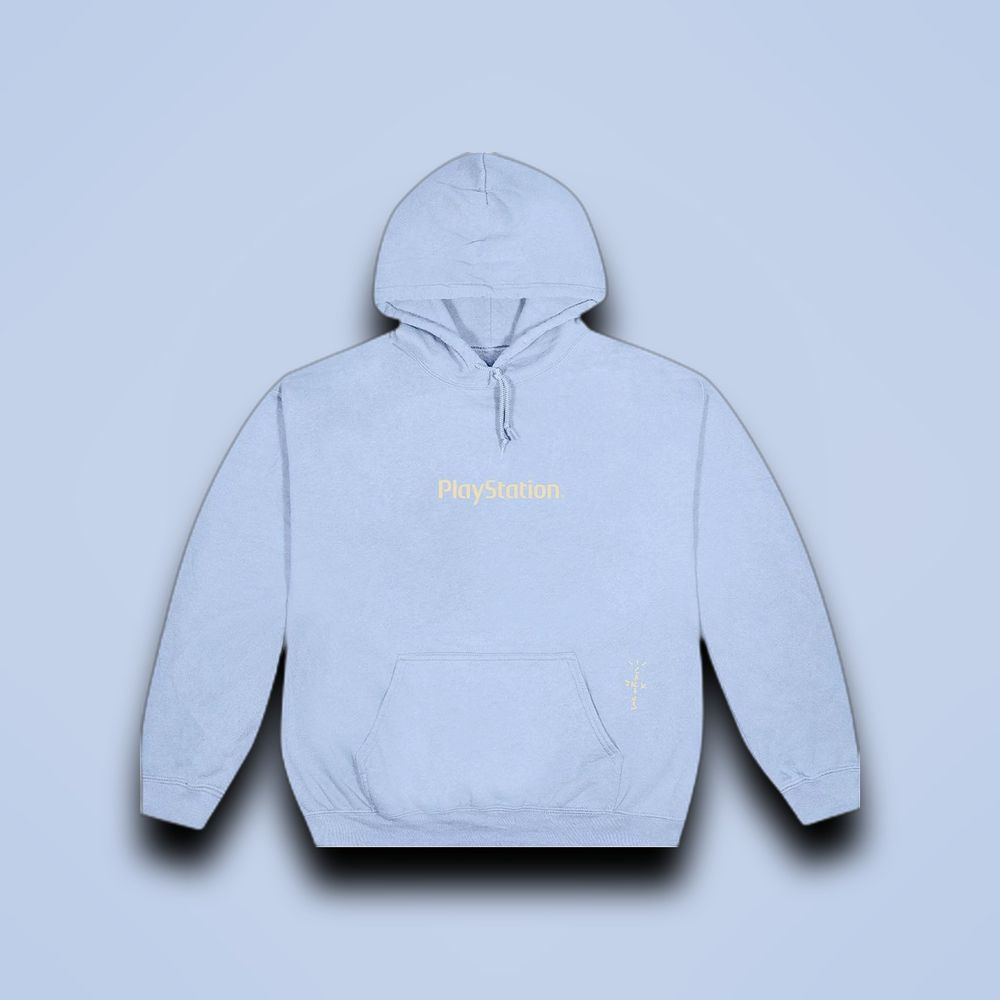 Travis Scott Cactus Jack Motherboard Hoodie I Light Blue